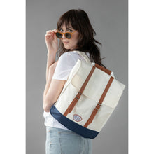 Load image into Gallery viewer, Richmond | Convertible Pannier Backpack (Ivory/Navy)