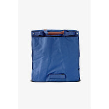 Load image into Gallery viewer, Bailey Co Richmond Convertible Pannier Backpack for Bicycle in Navy rear view

