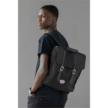 Load image into Gallery viewer, Bailey Co Richmond Convertible Pannier Backpack in Black worn on model
